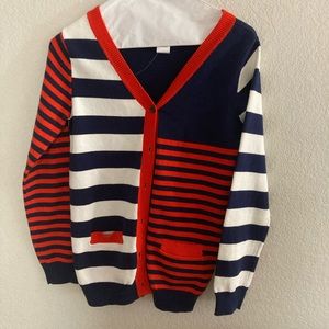 Gymboree Orange, Navy, and White Cotton Jacket